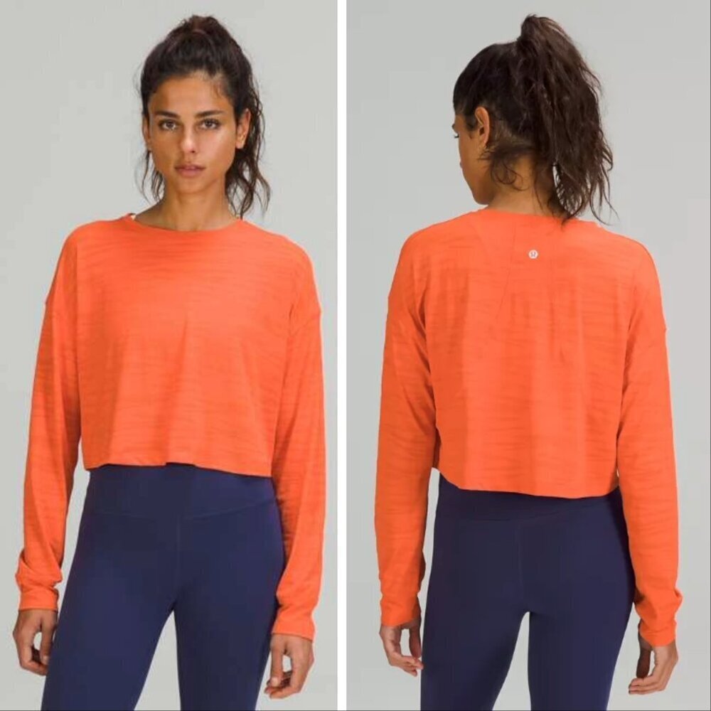 Lululemon Muscle Love Long Sleeve Shirt *Tiger Mesh Warm Coral